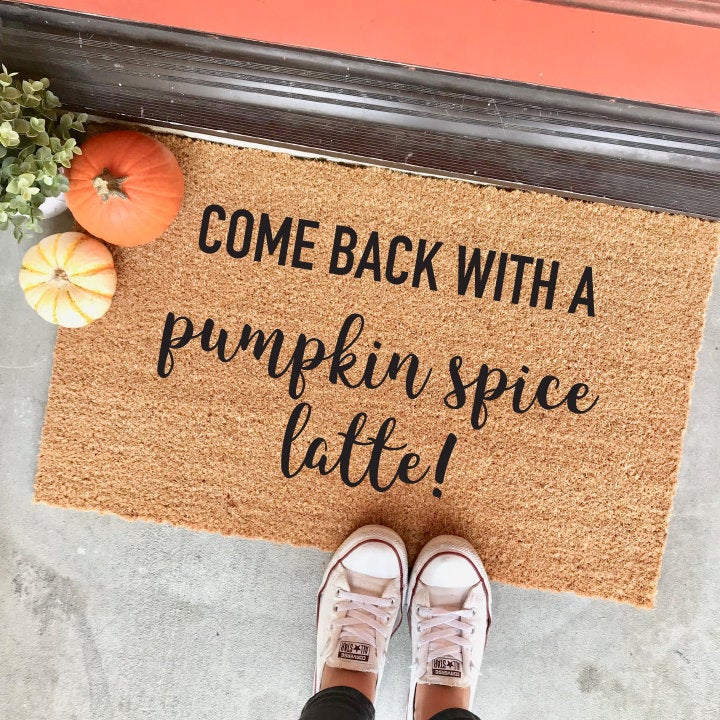 Seven on a Saturday- Fall/Halloween Doormat Ideas