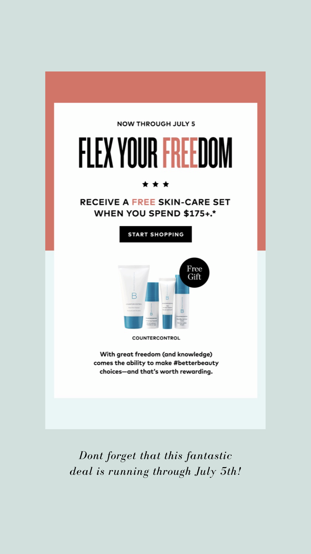 Flex Your Freedom Beautycounter Sale Ideas